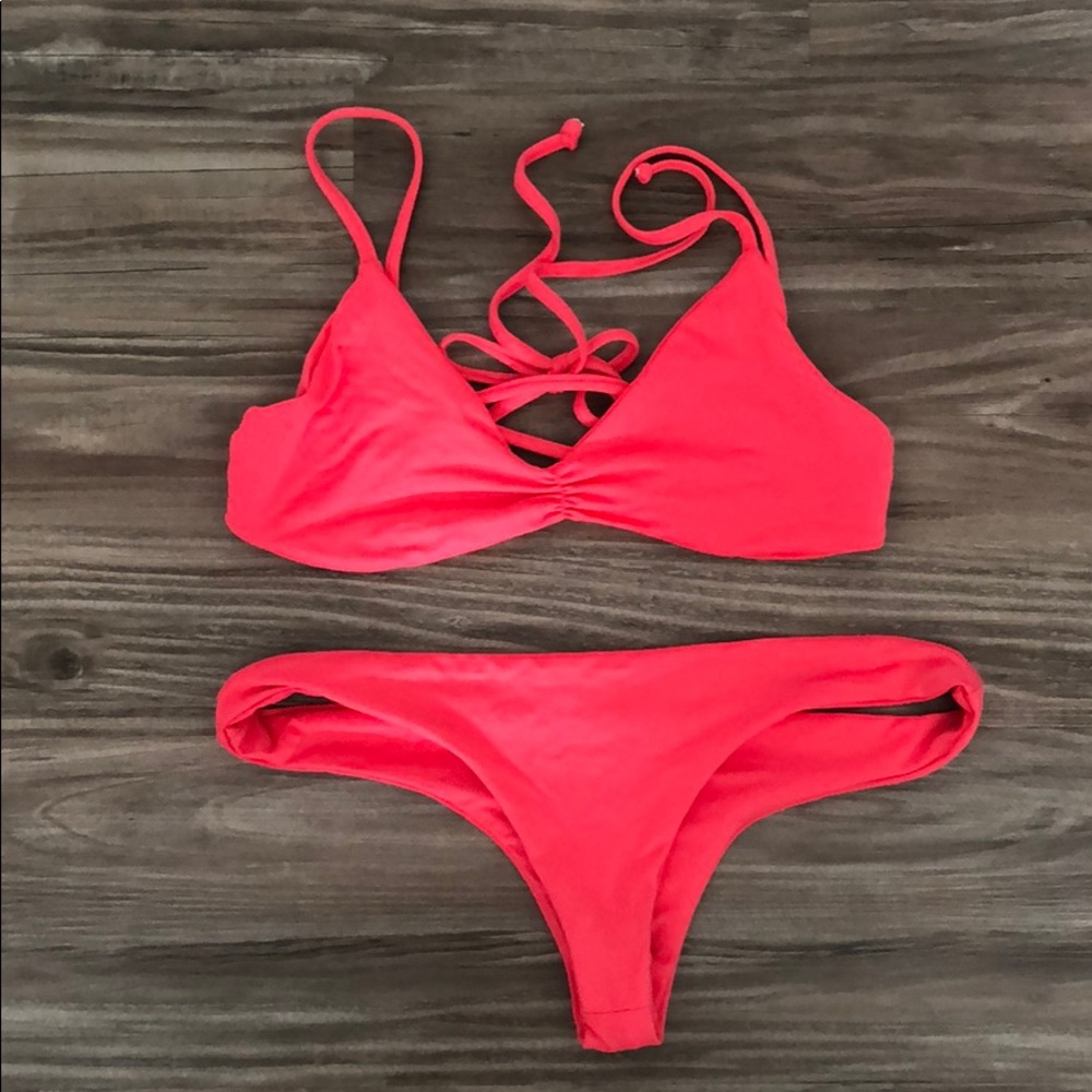 L Space Pink Bikini set